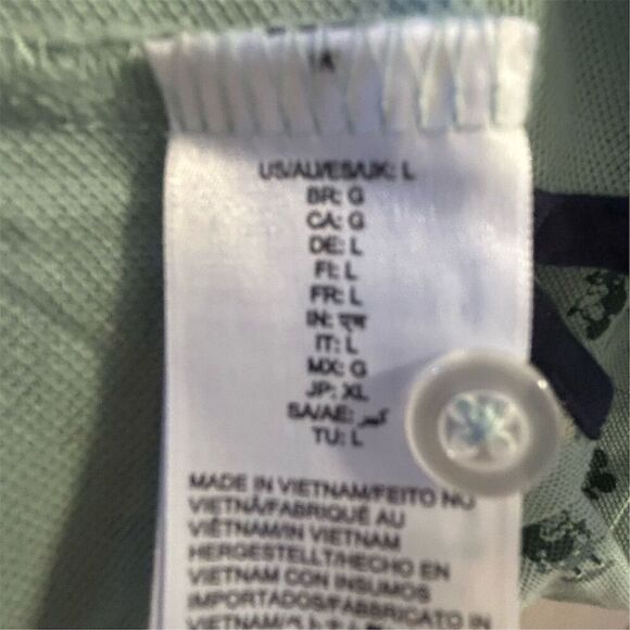 Disney Men's Polo Shirt L Green Mickey Mouse Print Short Sleeve - Picture 7 of 11